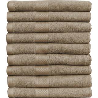 👉 Handdoek katoen taupe Katoenen Handdoeken Hotelkwaliteit - 9 Pack 50 X 100 Cm 8719748299684