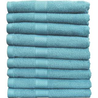 👉 Handdoek blauw katoen Katoenen Handdoeken Hotelkwaliteit - 9 Pack 50x100 Cm Denim 8719748299707