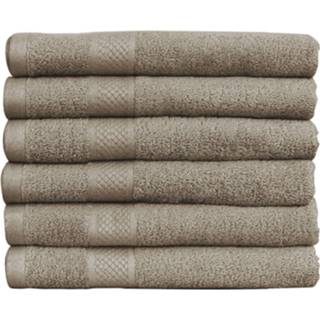 👉 Handdoek katoen taupe Katoenen Handdoeken Hotelkwaliteit - 6 Pack 70 X 140 Cm 8719748300045