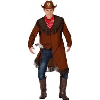 👉 Verkleedkostuum polyester bruin mannen Cowboy Verkleed Kostuum Met Jas Voor Heren - Carnavalskleding Voordelig Geprijsd M/l 8719538826076