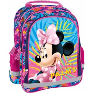 👉 Rugzak polyester multikleur Disney Minnie Mouse Spring Palms - 38 X 28 18 Cm Multi 5901130066827