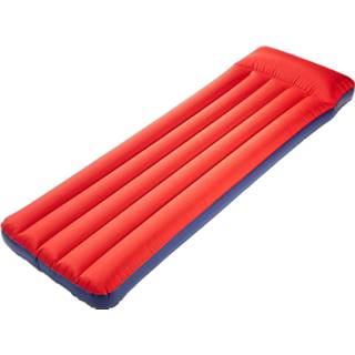 👉 Luchtbed rood blauw PVC Happy People 1-persoons 192 X 60 15 Cm Rood/blauw 4008332780139