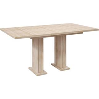 👉 Eettafel eiken bruin Meubella - Eetkamertafel Glamour 160 Licht Uitschuifbaar 8719425011844