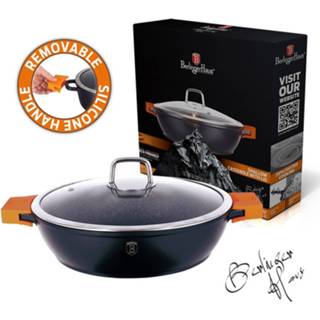 👉 Braadpan aluminium zwart Berlingerhaus / Wok 28cm Granit 5999056763029