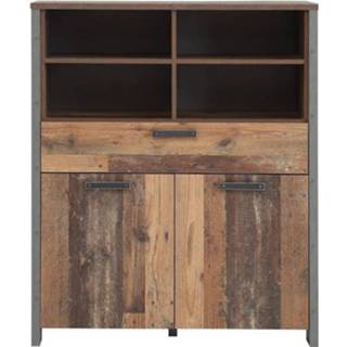 👉 Dressoir grijs eiken Meubella - Cade Hoog 107 Cm 8720039241794
