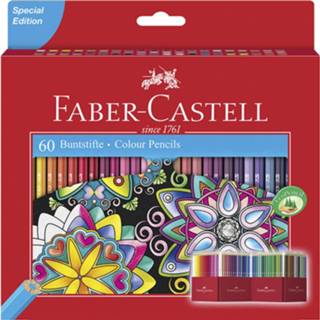 👉 Kleurpotlood multikleur Faber-castell Zeshoekige Kleurpotloden Kasteel, 60s Kartonnen Doos 4005401112600