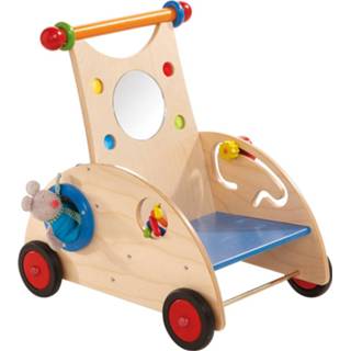 👉 Babywalker multicolor hout multikleur baby's Haba Baby Walker Ontdekkerswagen 49 Cm 4010168009025