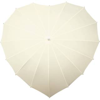 👉 Paraplu wit kunststof Impliva Hartvormig Handopening 110 Cm Gebroken 8713414809030