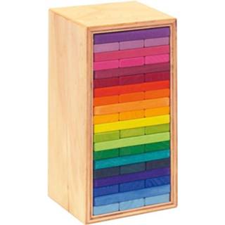 👉 Bouwplank multicolor houten hout multikleur Glückskäfer Bouwplankjes 22 Cm 60-delig 4038162521480
