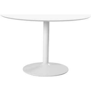 👉 Ronde eettafel wit witte 24designs Esma 4 Personen 110 X H74 Cm - Tafelblad Trompetvoet 8719874341226