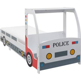👉 Kinderbedje multikleur kinderen Vidaxl Kinderbed Politieauto Met Traagschuim Matras 90x200 Cm 8719883768144