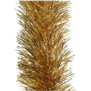 👉 Folie goud gouden kunststof x goudkleurig 3x Kerstslingers 10 Cm Breed 270 - Guirlande Lametta Kerstboom Versieringen 8720147560879