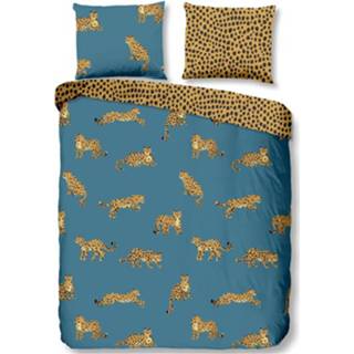 👉 Dekbedovertrek blauw katoen Good Morning Leopards - Lits-jumeaux (240x200/220 Cm + 2 Slopen) 8717285167497