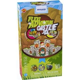 👉 Bouwpakket jongens Miniland Flexi Adventure 3d-castle 19-delig 8413082352615