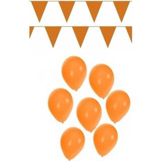 👉 Koningsdag versiering oranje Met Slingers / Vlaggenlijnen En Ballonnen 8719538963788