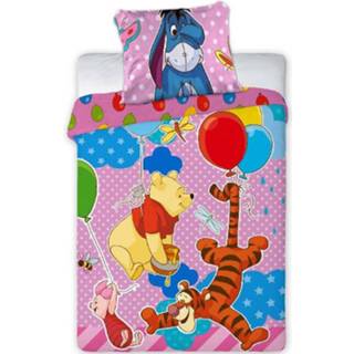 👉 Dekbedovertrek roze katoen baby's Disney Winnie The Pooh Party - Baby 100 X 135 Cm 5907750576548