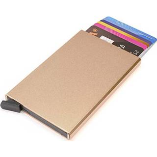 👉 Hardcase aluminium goudkleurig Figuretta Rfid Cardprotector Lichtgoud 8718144651829