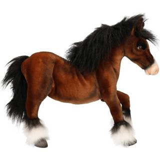 👉 Paardenknuffel bruin kinderen Luxe paarden knuffel 50 cm