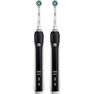 👉 Elektrische tandenborstel zwart Oral-b Cross Action Pro 2 2900 Black Duopack - Stuks 4210201179948