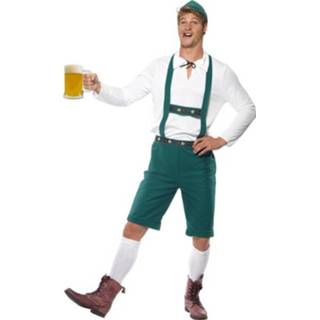 👉 Lederhosen groene synthetisch multikleur mannen Oktoberfest - Voor Heren Bierfeest Kleding 52-54 (L) 8719538515123