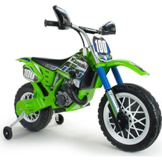 👉 Accuvoertuig groen Injusa Crossmotor Kawasaki 6v 110 Cm 8410964067759
