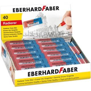 👉 Inkt cartridge rood blauw Gum Eberhard Faber Inkt/potlood Rood/blauw Doos à 40 Stuks 4087200002443