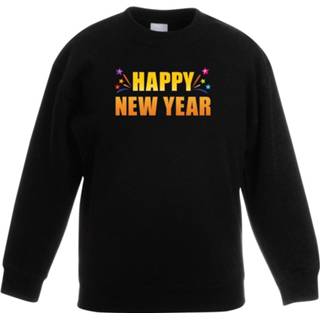 👉 Sweater zwart synthetisch mannen Oud En Nieuw Sweater/ Trui Happy New Year Heren - Nieuwjaars Kleding 3-4 Jaar (98/104) 8719538758605