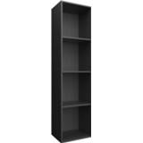 👉 Spaanplaat zwart steigerhout Vidaxl Boekenkast/tv-meubel 36x30x143 Cm 8719883673066