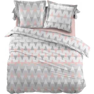 👉 Dekbedovertrek grijs katoen Snoozing Pascal - 1-persoons (140x200/220 Cm + 1 Sloop) Gray 8719151083580