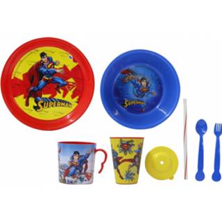 👉 Serviesset rood blauw kunststof jongens Jamara Superman Rood/blauw 8-delig 4042774454074