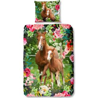 👉 Dekbedovertrek katoen multikleur Good Morning Foal - 1-persoons (140x200/220 Cm + 1 Sloop) Multi 8717285158686