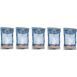 👉 Kunststof wit 5x Zakken Kunst Sneeuwvlokken 4 Liter - Nep Sneeuw Sneeuwvlokjes In Zak Sneeuw/kerst Versiering/decoratie 8720147537222