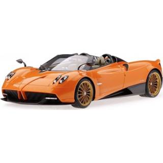 👉 Modelauto metaal oranje Pagani Huayra Roadster 18 Cm Schaal 1:24 - Speelgoed Auto Schaalmodel 8720147314502