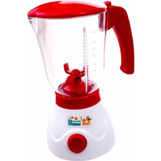 👉 Rood wit kunststof Gerardo's Toys Speelgoedblender Licht En Geluid 21 Cm Rood/wit 4743345672087