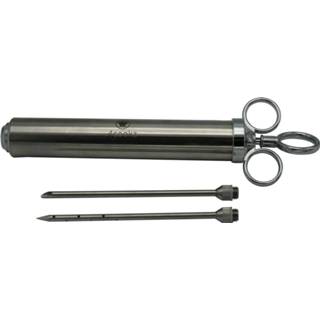 👉 Naald RVS zilverkleurig 4cookz Marinadeinjector 120ml Inclusief 2 Naalden - Marinadespuit 7436939064074