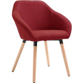 👉 Eetkamerstoel wijnrood stof rood Vidaxl 8719883596754