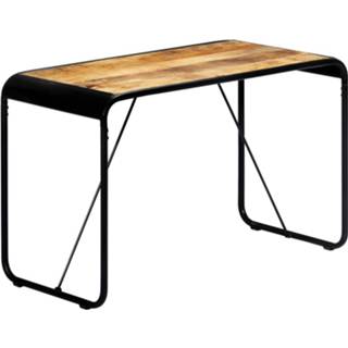 Eettafel bruin mannen Vidaxl 118x60x76 Cm Massief Ruw Mangohout 8719883557014