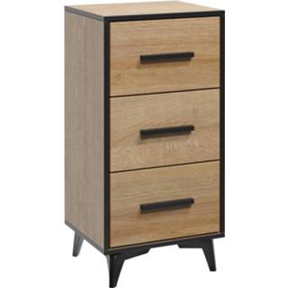 👉 Ladekast zwart eiken Meubella - Frey Licht 47 Cm 8720039246294