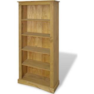 👉 Boekenkast grenenhout hout bruin Vidaxl Met 5 Planken Corona-stijl 81x29x170 Cm 8718475526247