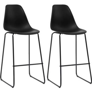 👉 Barstoel zwart kunststof synthetisch Vidaxl Barstoelen 2 St 8719883690414