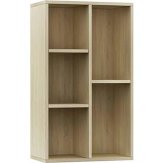 👉 Boekenkast steigerhout bruin Vidaxl Boekenkast/dressoir 45x25x80 Cm Spaanplaat Sonoma Eikenkleurig 8719883673264