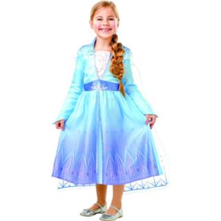 👉 Verkleedkostuum blauw polyester meisjes Rubie's Elsa Frozen Lengte 104 Cm 883028360376