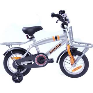 👉 Kinderfiets grijs staal kinderen Kiddie Dutch Bike (V-brake + Cb) J 12'' 1n 7434005461444
