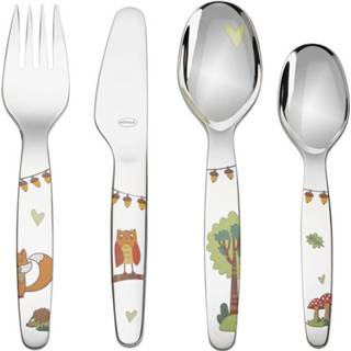 👉 Kinderbestek RVS zilverkleurig kinderen Forest Friends - Rösle 4004293950666