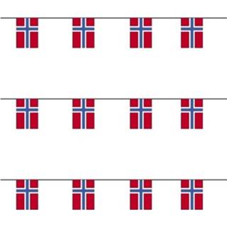 👉 Slinger papieren papier multikleur 3x Slingers Noorwegen - Feestversiering/decoratie Landen Thema Noorse Vlag 8720147651324