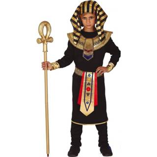 👉 Carnaval kostuum polyester zwart jongens Egyptenaar/farao Verkleedset / Voor - Egypte Thema Carnavalskleding 7-9 Jaar (122-134) 8720147649703