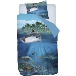👉 Dekbedovertrek katoen flanel multikleur peuters Snoozing Paradise - / Peuter (120x150 Cm + 1 Sloop) Multi 8719151087663