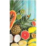 👉 Strandlaken polyester velours multikleur Good Morning Fresh Fruits - 100% 100x180 Cm Multi 8717285169842
