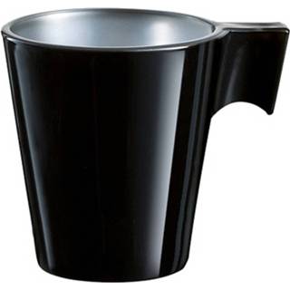 👉 Espresso apparaat zwart keramiek 6x Kopjes - Koffiekopje 80 Ml 8719538850347