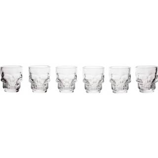 👉 Shotglas glas transparant Cosy & Trendy Shotglazen Doodskop - Ø 5 X 5.8 Cm Set-6 5411159839253